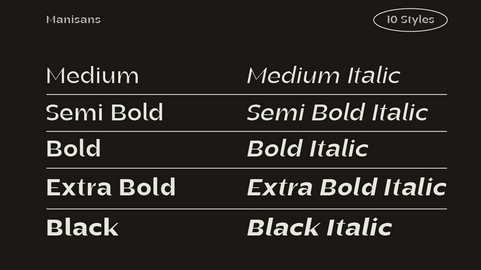 Manisans Typeface