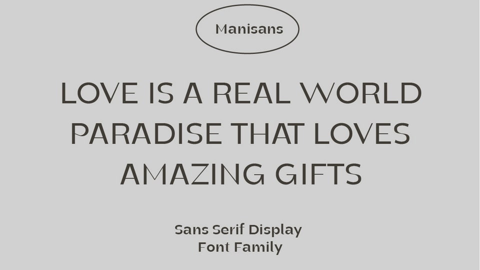 Manisans Typeface