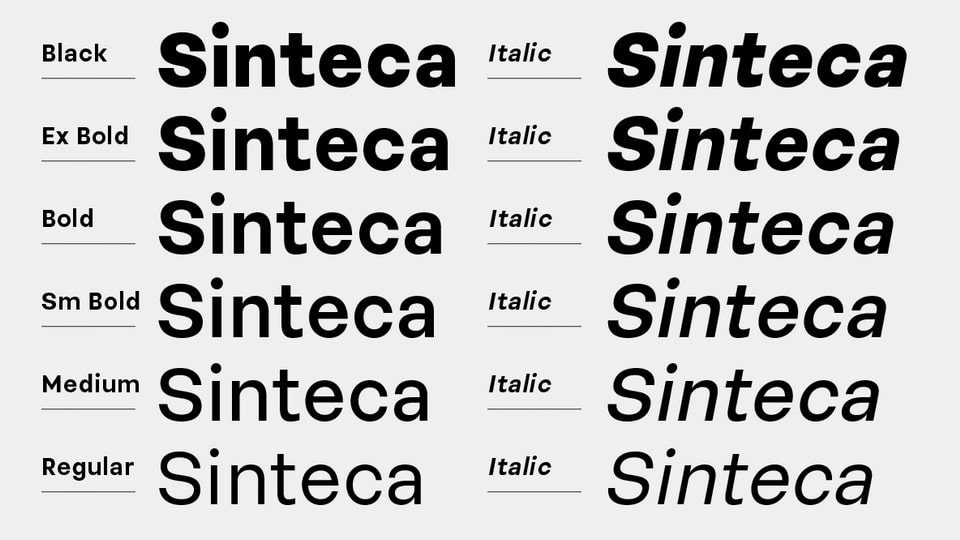 Sinteca Typeface