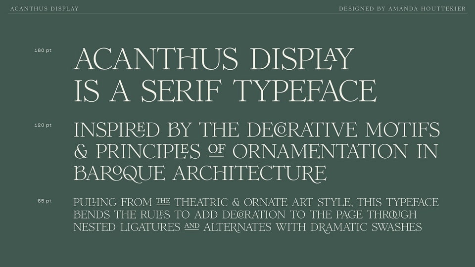 Acanthus Display Font