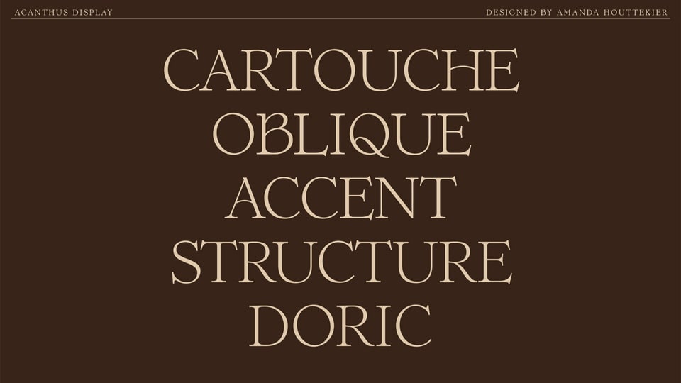Acanthus Display Font