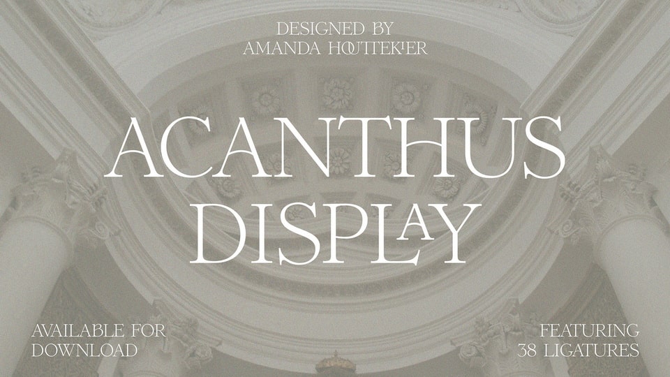 Acanthus Display Font