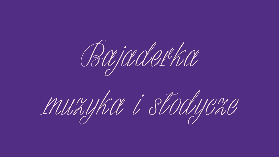 Bajaderka Script
