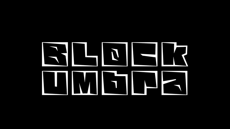 Block Umbra Font