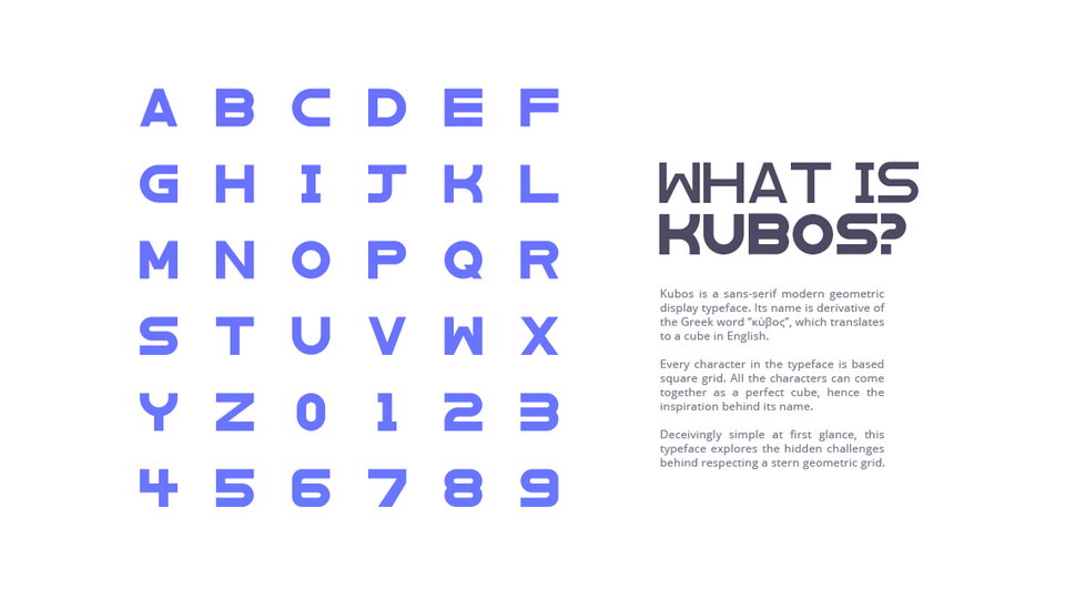 Kubos Typeface