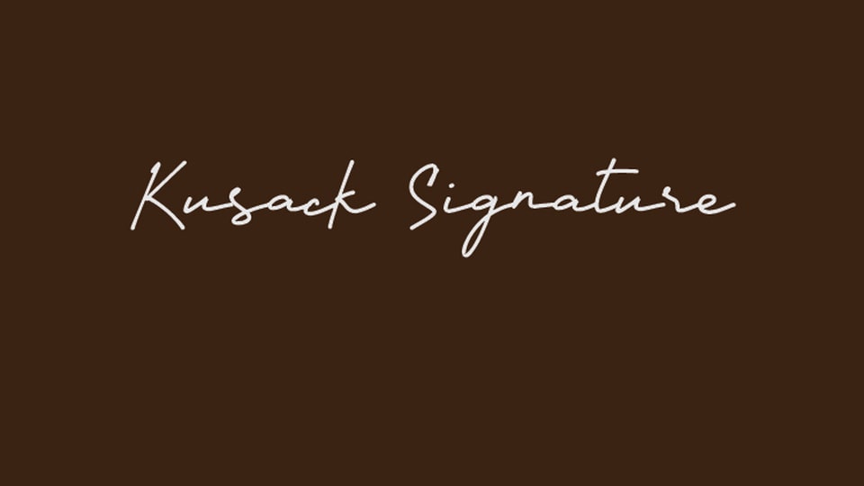 Kusack Signature Font