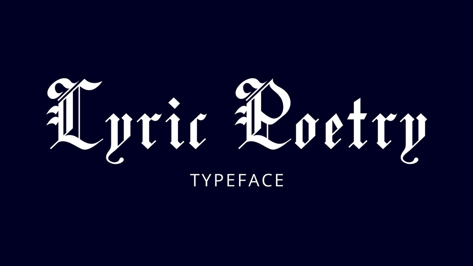 Lyric Poetry Font