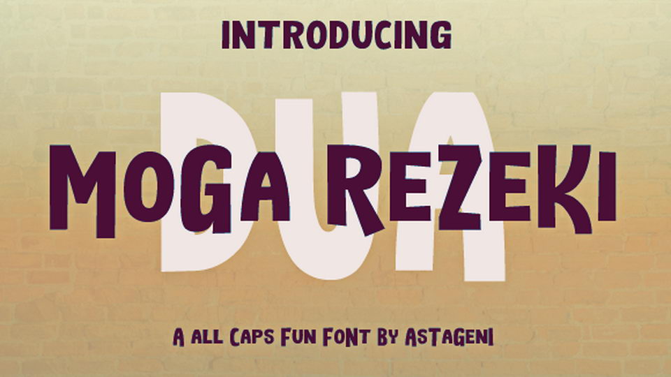 Moga Rezeki Dua Font
