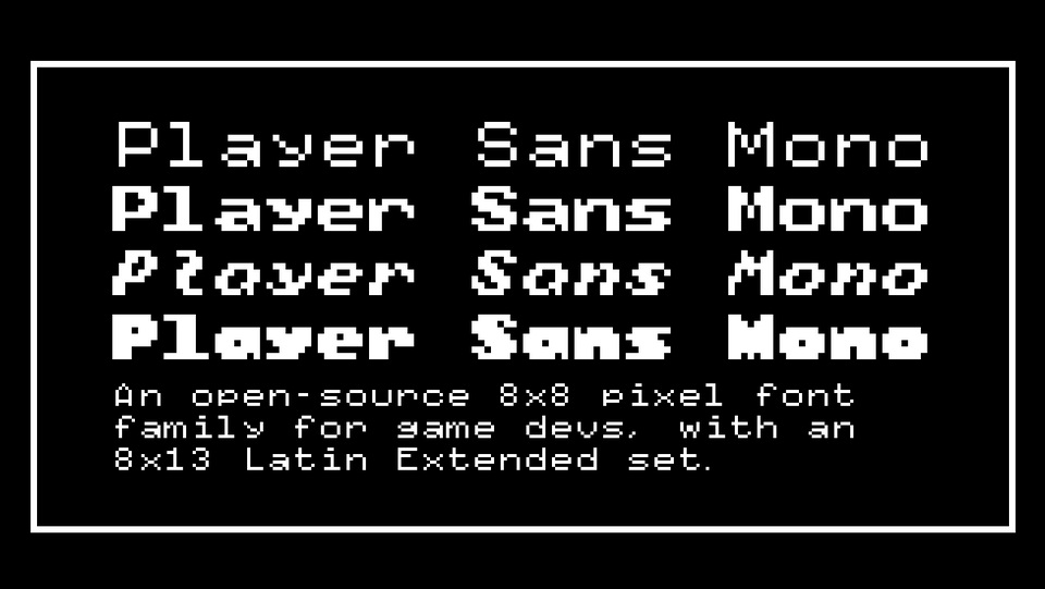 Player Sans Mono Typeface