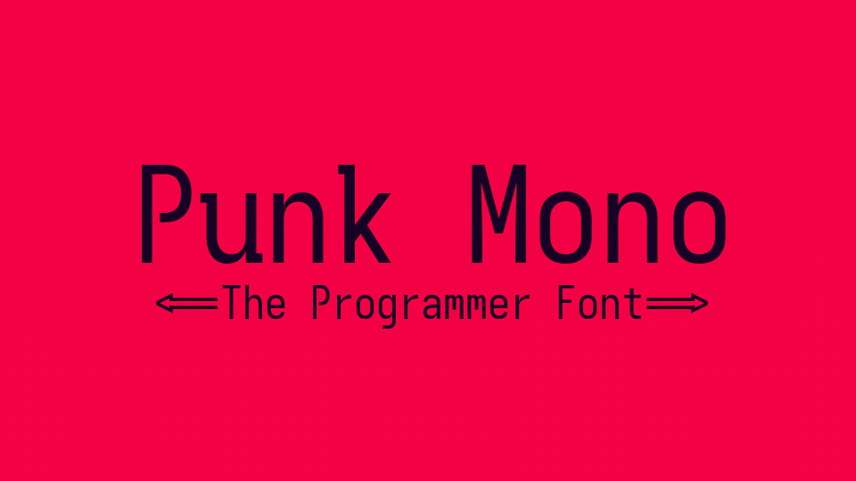 Punk Mono Typeface
