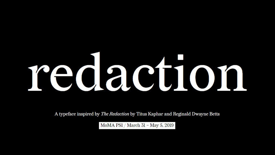 Redaction Typeface