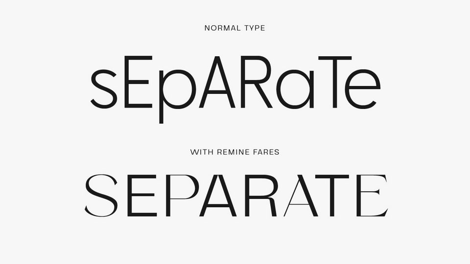 Remine Fares Display Font