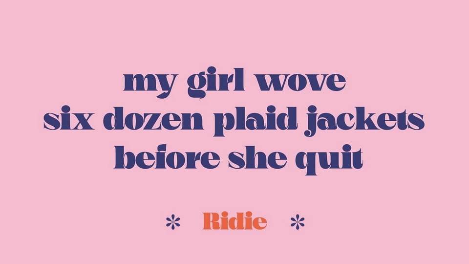 Ridie Font