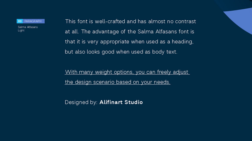 Salma Alfasans Font