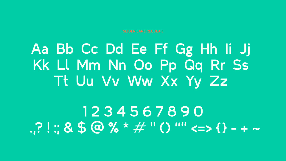 Seiden Sans Typeface