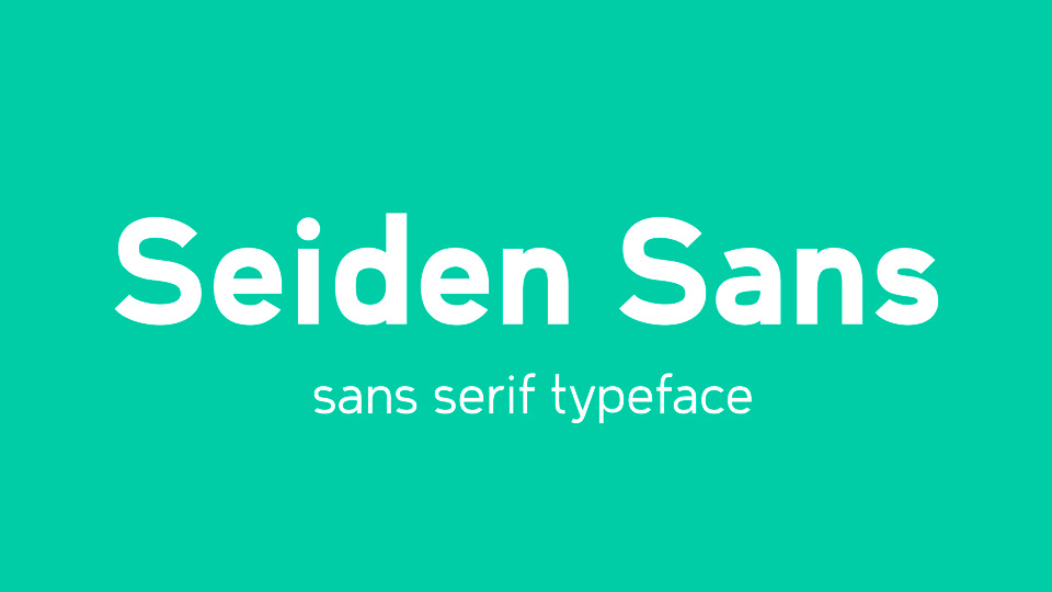 Seiden Sans Typeface