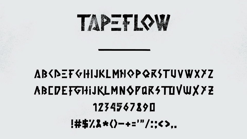 Tape Flow Font