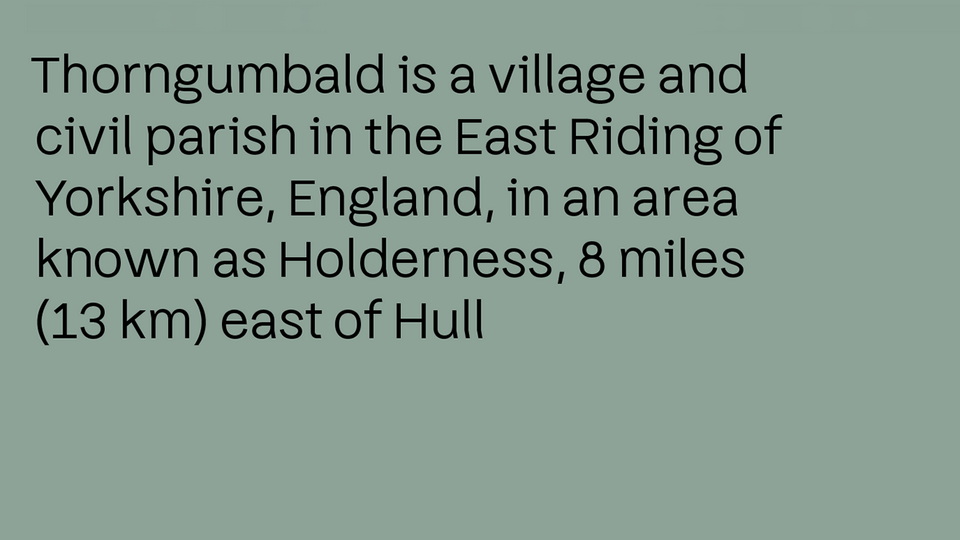 Thorngumbald Font