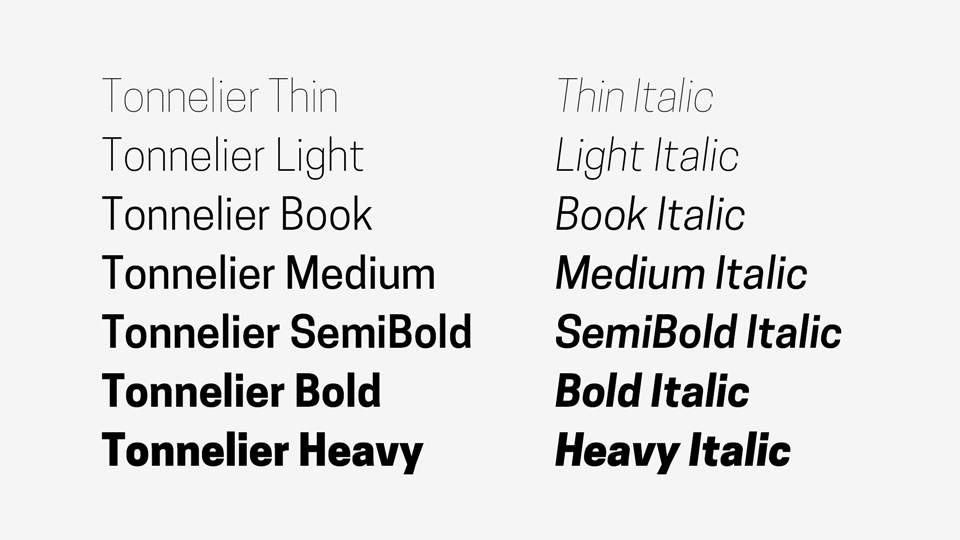 Tonnelier Typeface