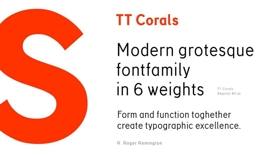 TT Corals Typeface