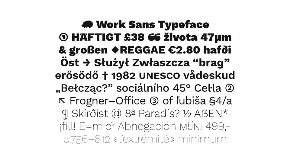 Work Sans New Typeface