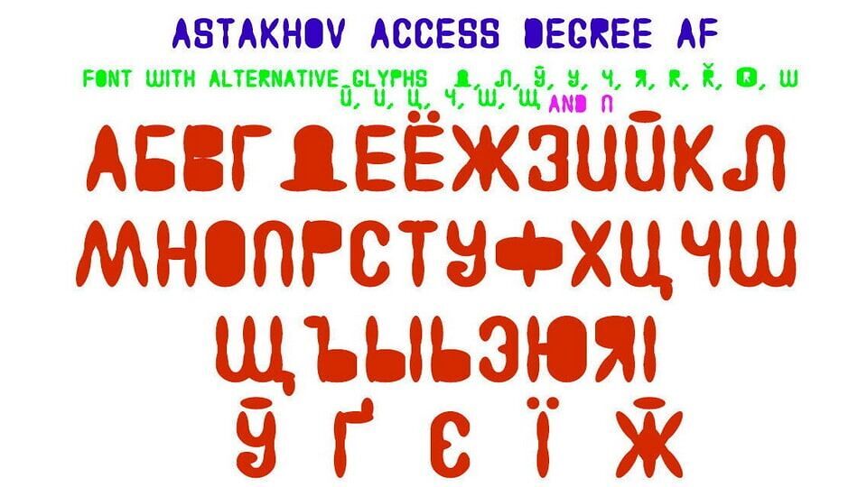 Astakhov Access Degree Font