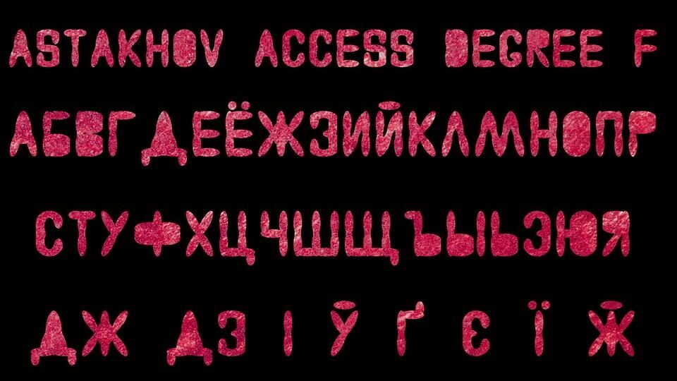 Astakhov Access Degree Font