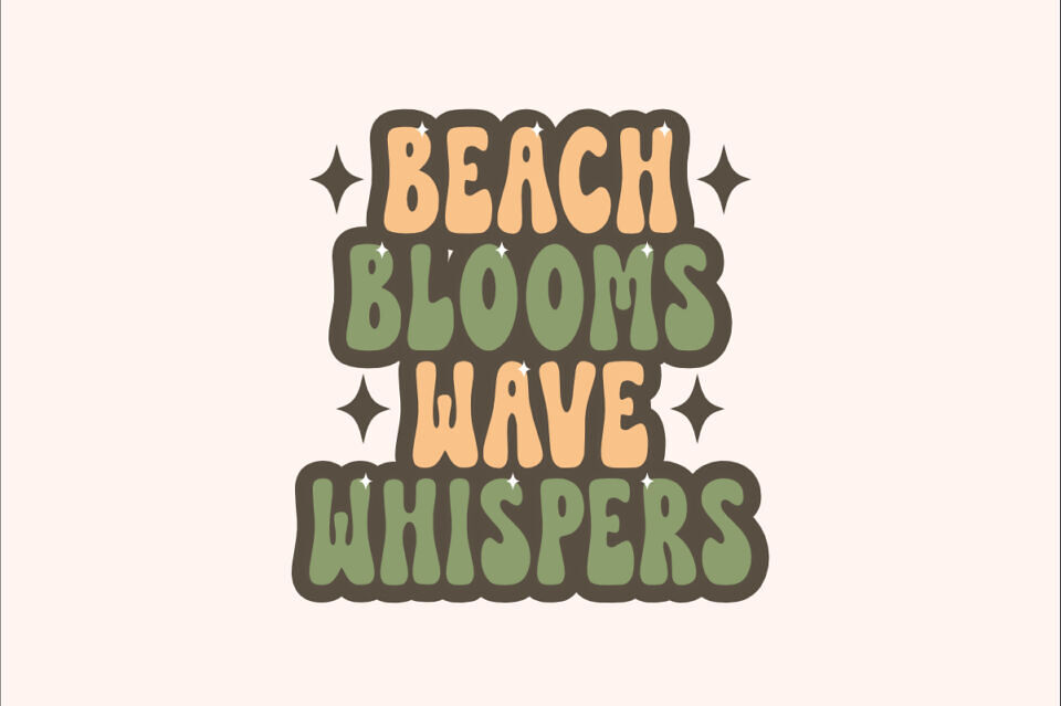 Beach Flower Font