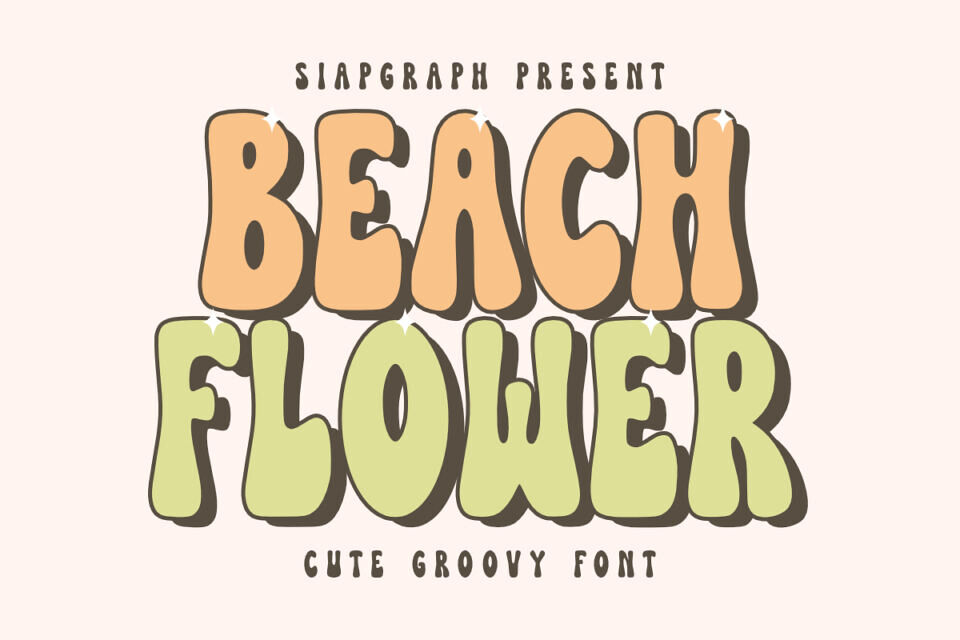 Beach Flower Font