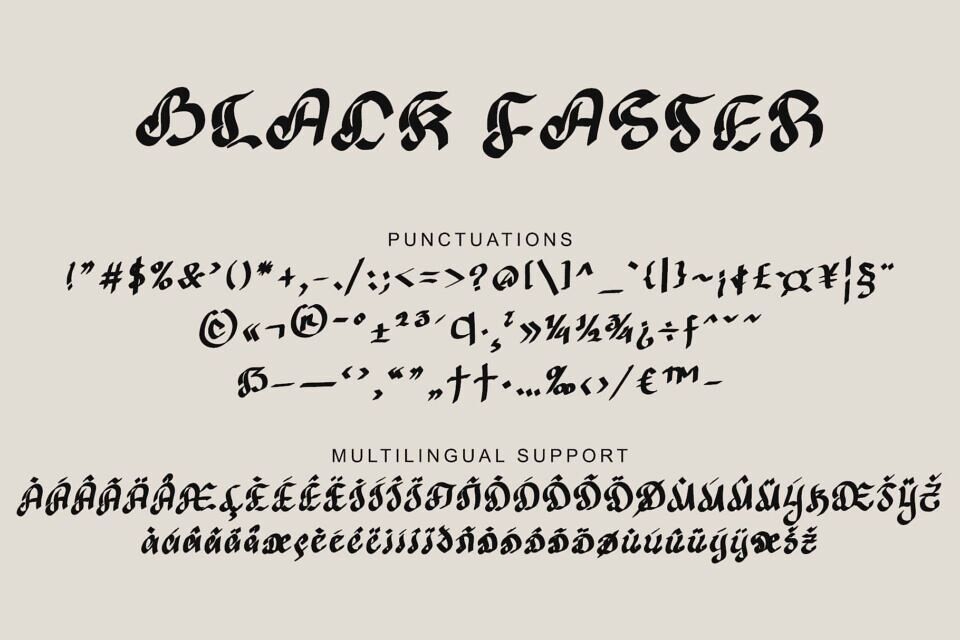Black Faster Font