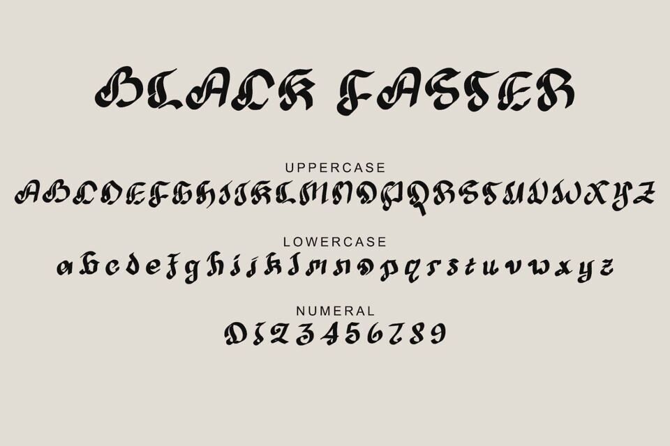 Black Faster Font