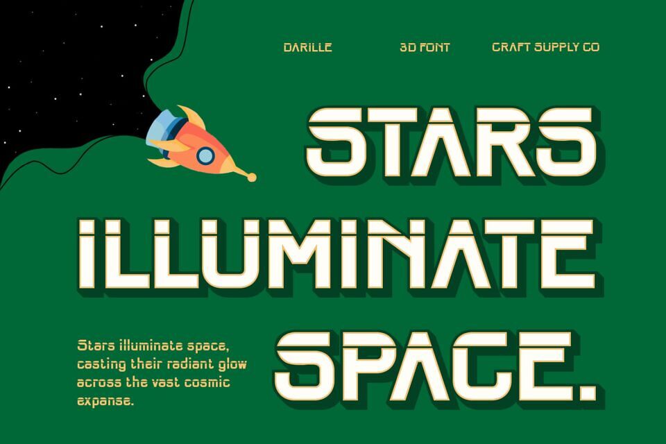 Darille 3D Font
