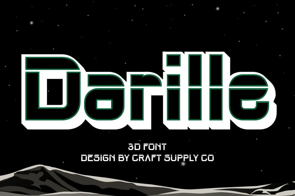Darille 3D Font