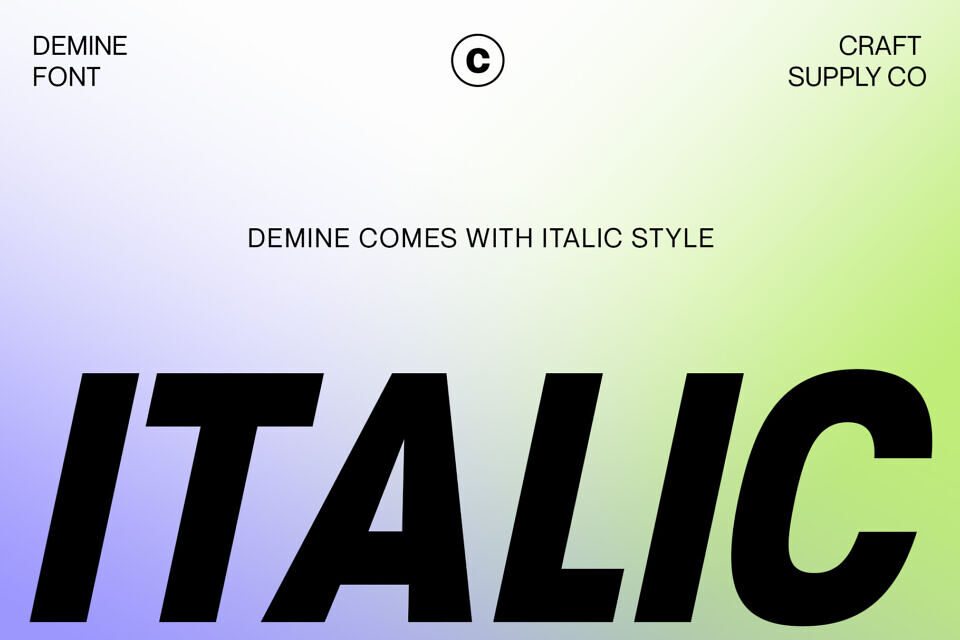 Demine Font