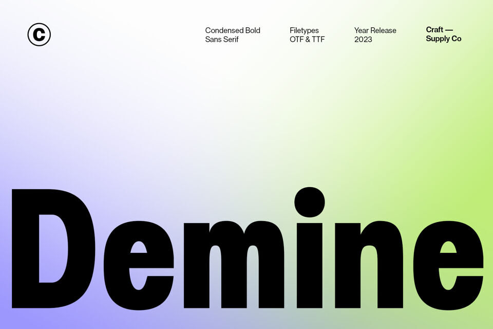 Demine Font