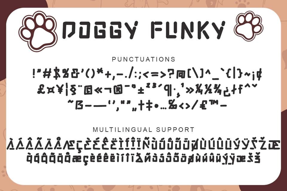 Doggy Funky Font