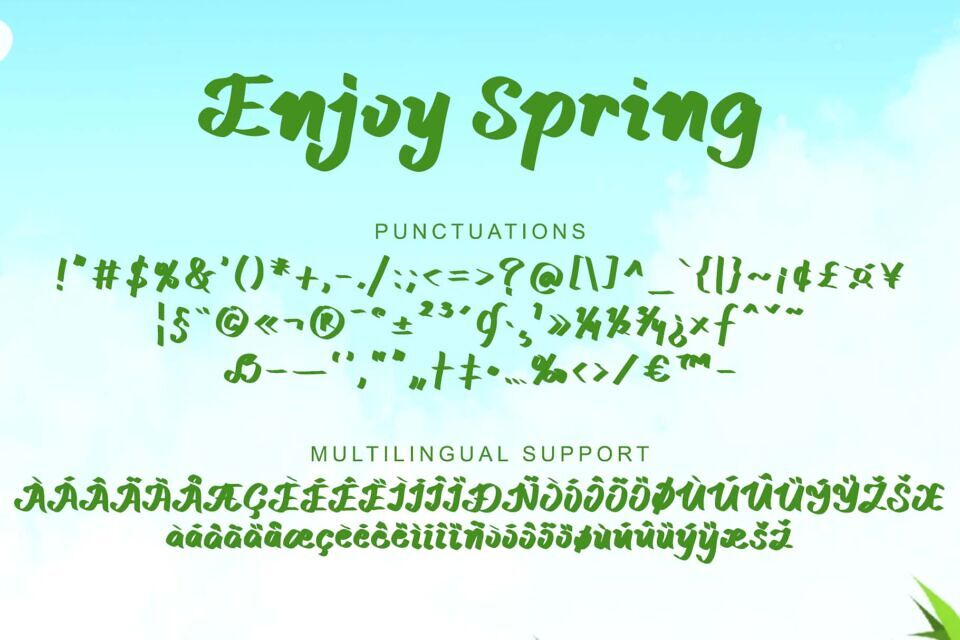 Enjoy Spring Font