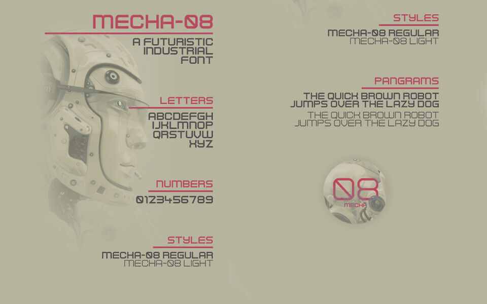 Mecha 08 Font
