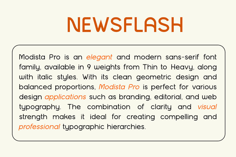 Modista Pro Font