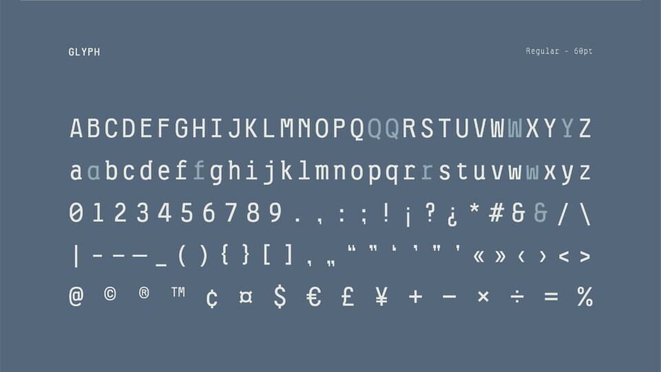 Monomon Tall Typeface