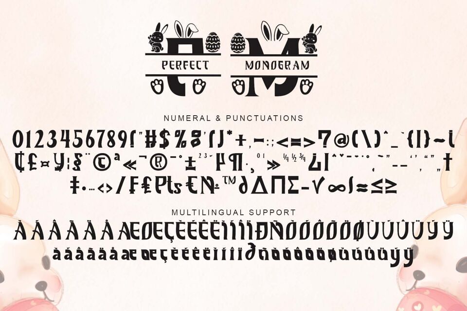 Perfect Easter Monogram Font
