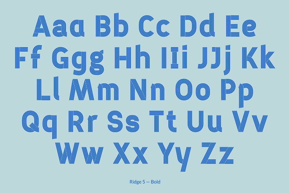 Ridge 5 Bold Font