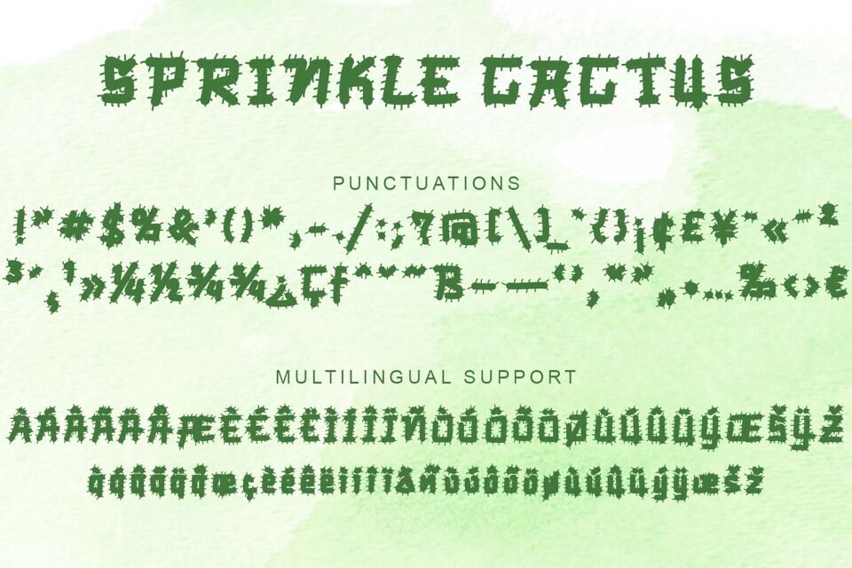 Sprinkle Cactus Font