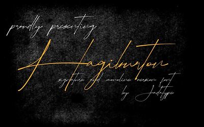 Hagiburton signature font