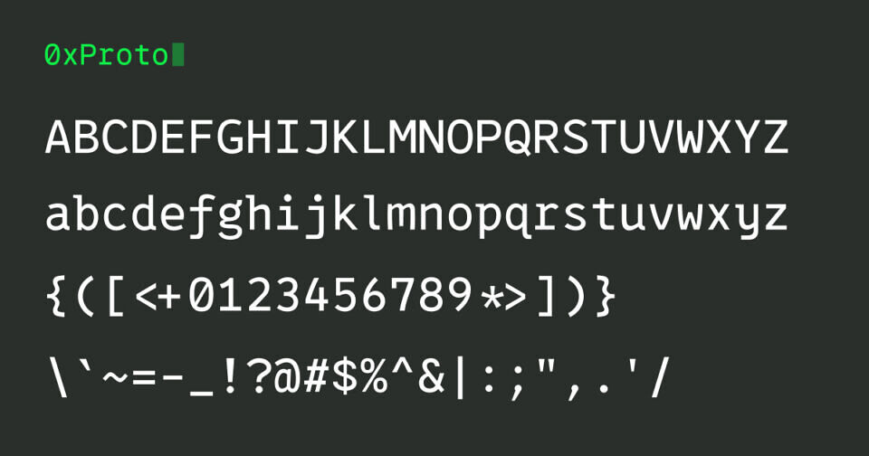 0xProto & 0xPropo Font