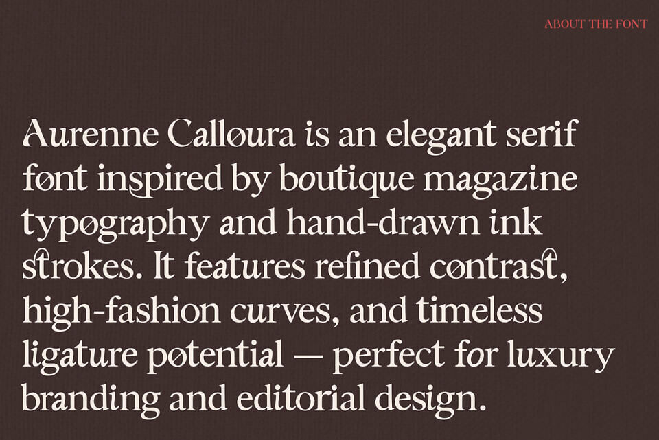 Aurenne Calloura Font