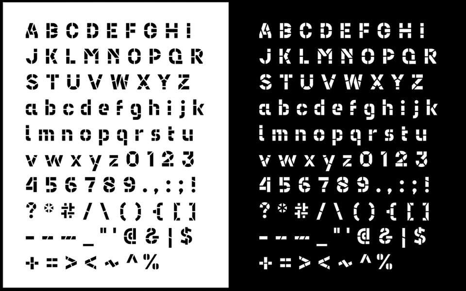 Ballast Stencil Font