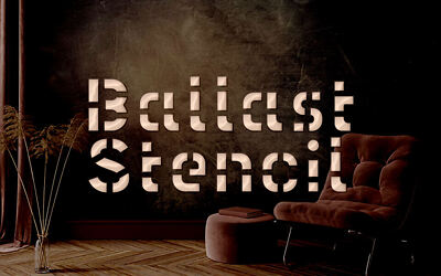 Ballast Stencil Font