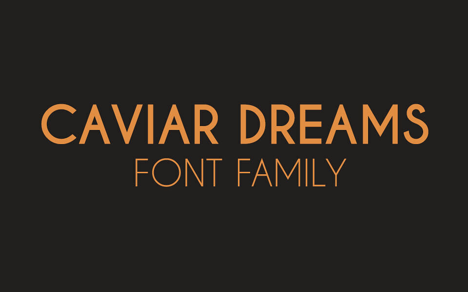 Caviar Dreams Font
