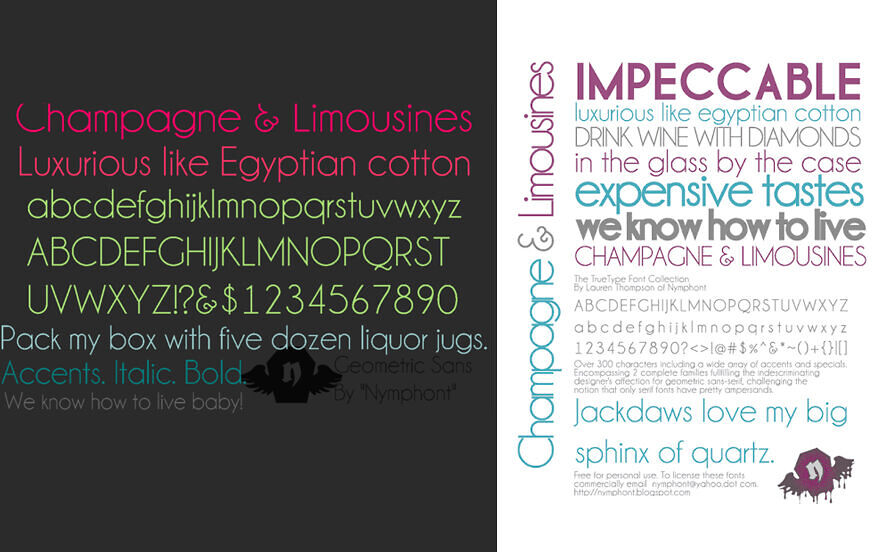 Champagne & Limousines Font